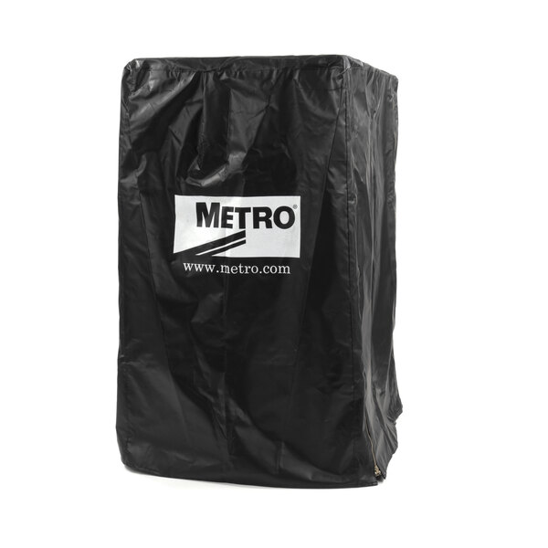 A black Metro plastic bag with white text that reads "Metro Cover 20 Cap Side Ld Crt"