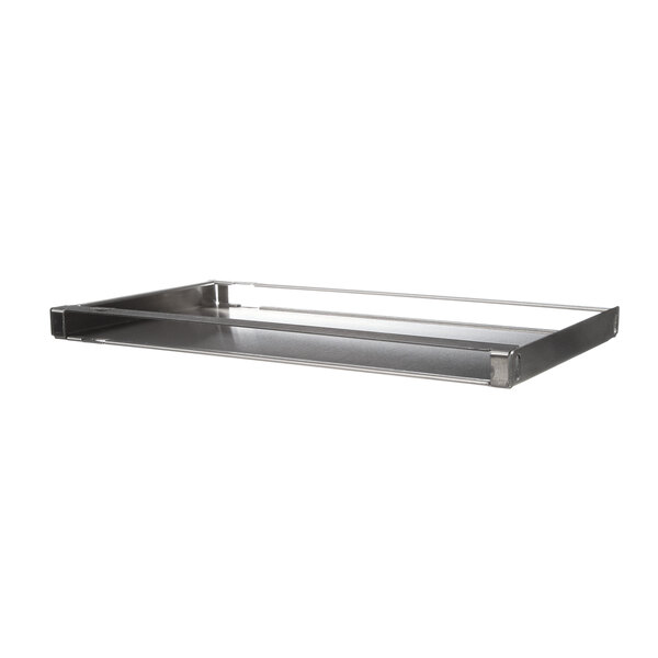 A stainless steel Meister Cook Moist/Dry reversible insert tray with a handle.