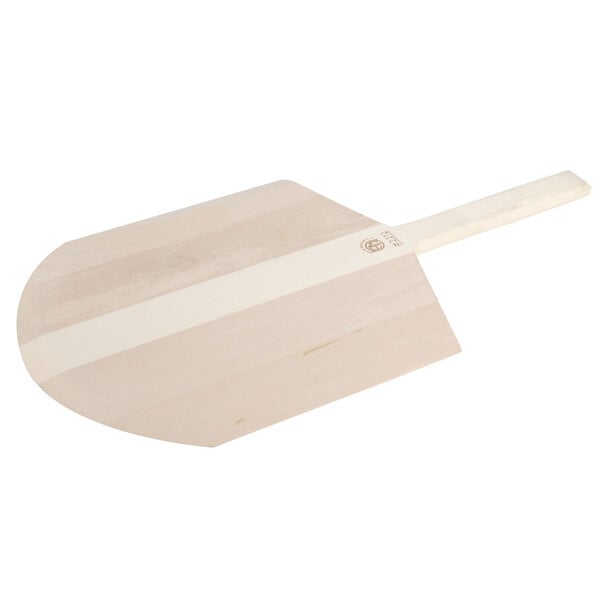 An American Metalcraft wood pizza peel with a handle.