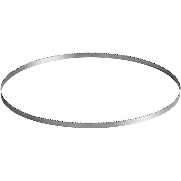 A 60" steel band saw blade with a white background.