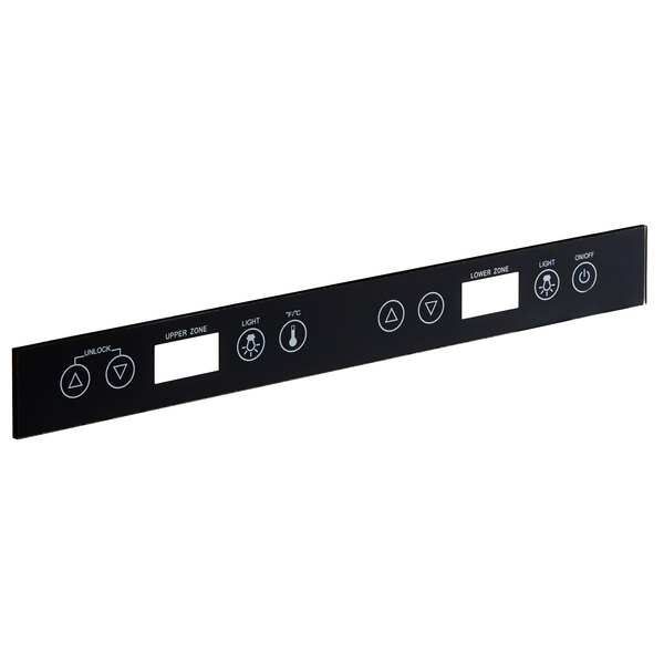 A black rectangular control cover for AvaValley wine refrigerators with white text and buttons.