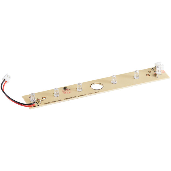 The top LED lamp for an AvaValley wine refrigerator with wires and lights.