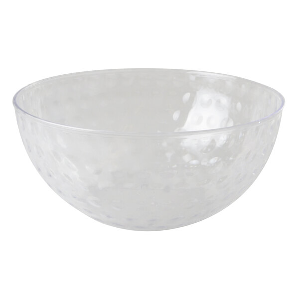 A clear Fineline small dimpled bowl.