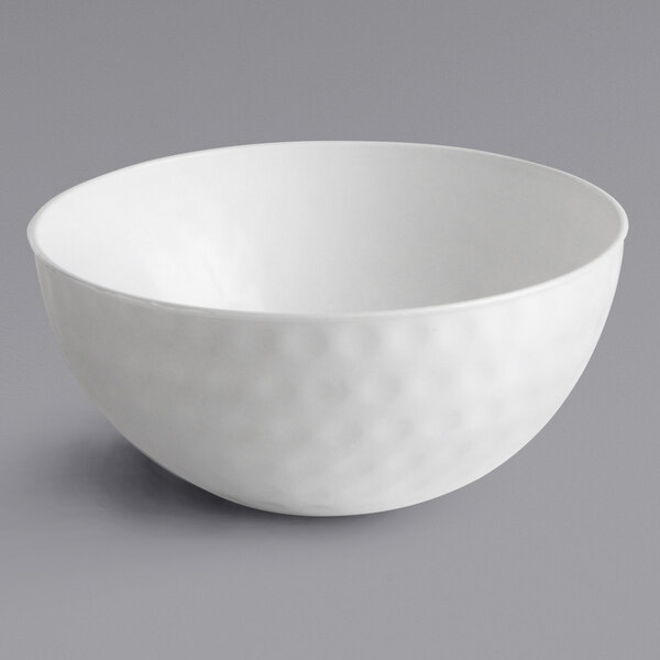 A Fineline white dimpled bowl.
