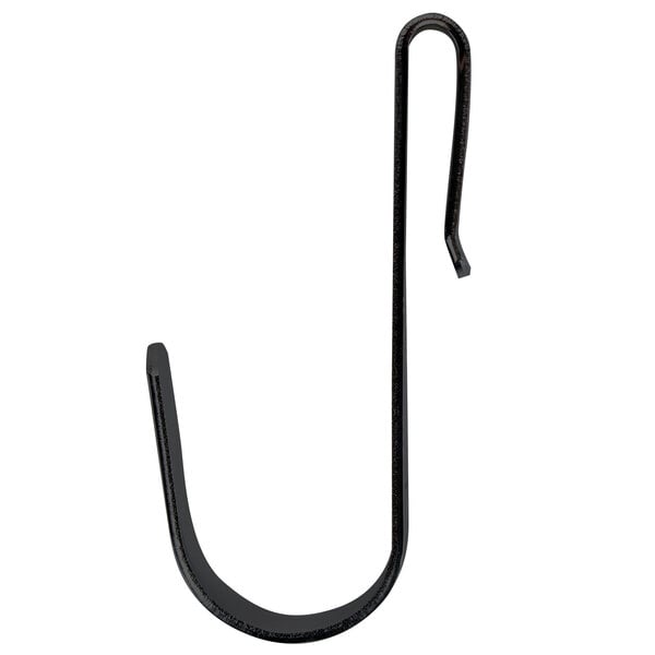 A close-up of a black Metro snap-on hook with a long handle.