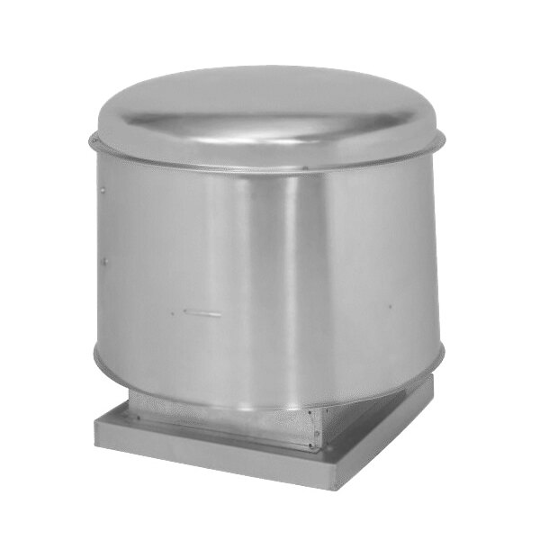 A round metal NAKS belt drive exhaust fan with a lid.