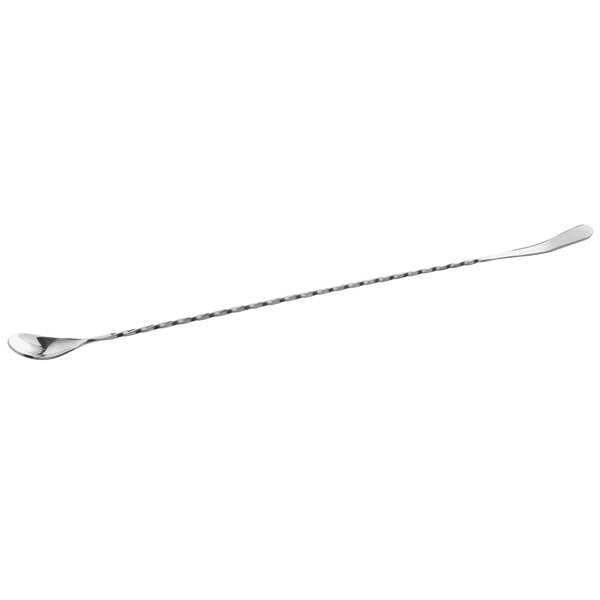 Arcoroc by Chris Adams Mix Collection Japanese Style Bar Spoon with a long silver handle.