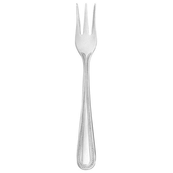A Walco Accolade stainless steel cocktail fork with a silver handle.