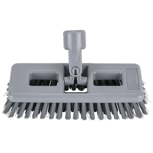 A grey Unger SmartColor swivel brush with two handles.