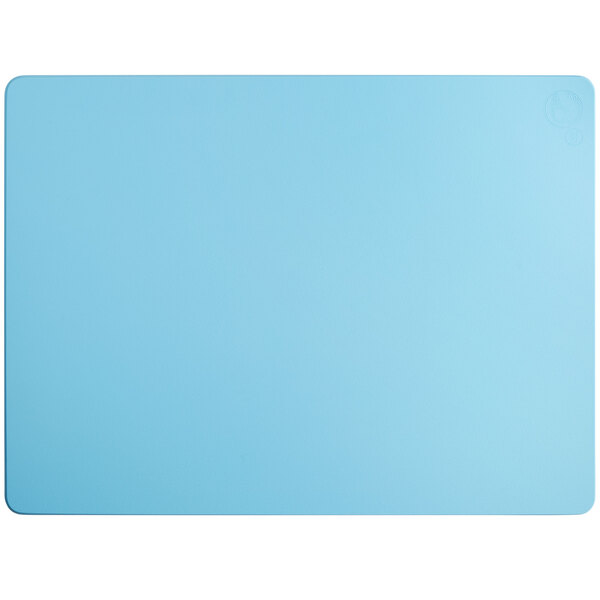 A blue rectangular object on a white background.
