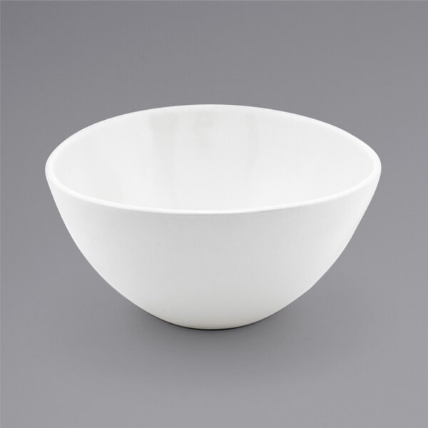 A Front of the House white porcelain oval tall bowl.