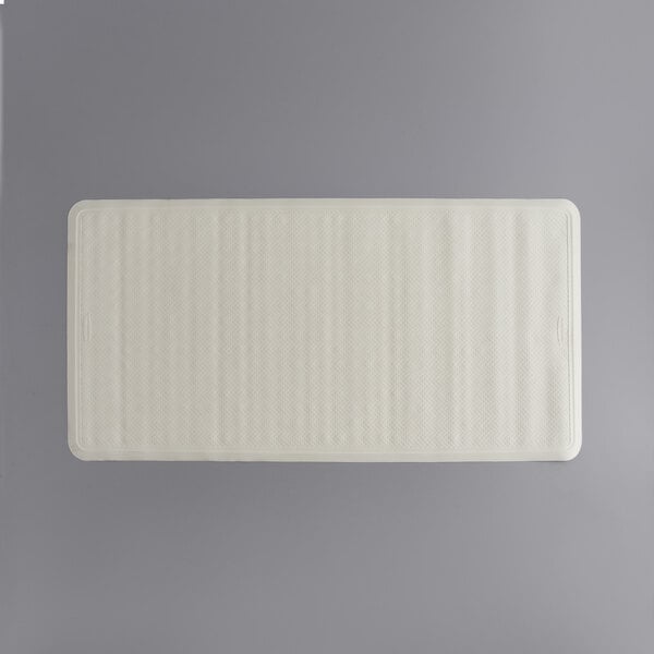 A white Rubbermaid Safti-Grip shower mat.
