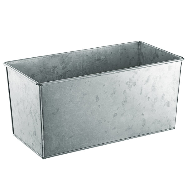 An American Metalcraft silver galvanized metal rectangular beverage tub.