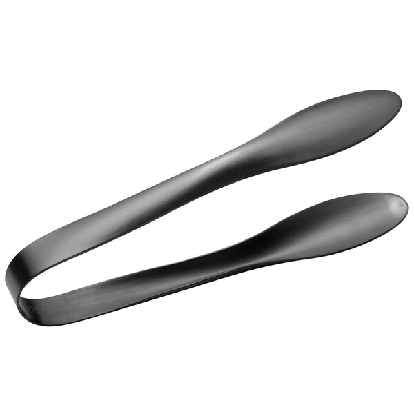 A pair of Bon Chef black matte stainless steel tongs.