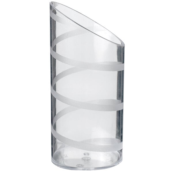A clear plastic tube with a spiral design.
