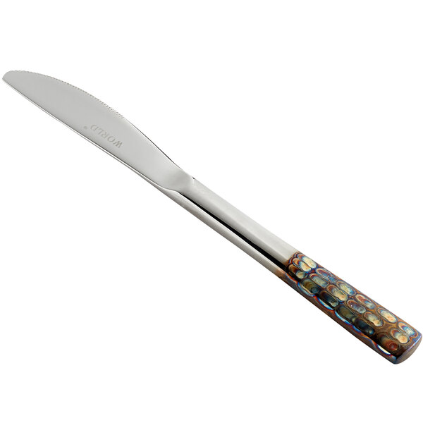 A silver Master's Gauge by World Tableware bread and butter knife with a handle.
