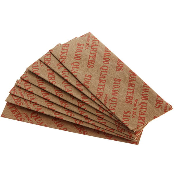 A stack of brown paper with red text that reads "safer"