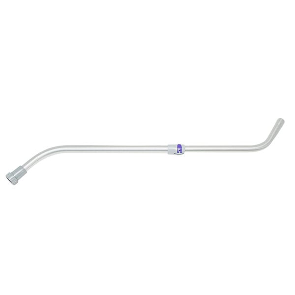 A silver ProTeam S-bend telescoping wand with a purple knob.
