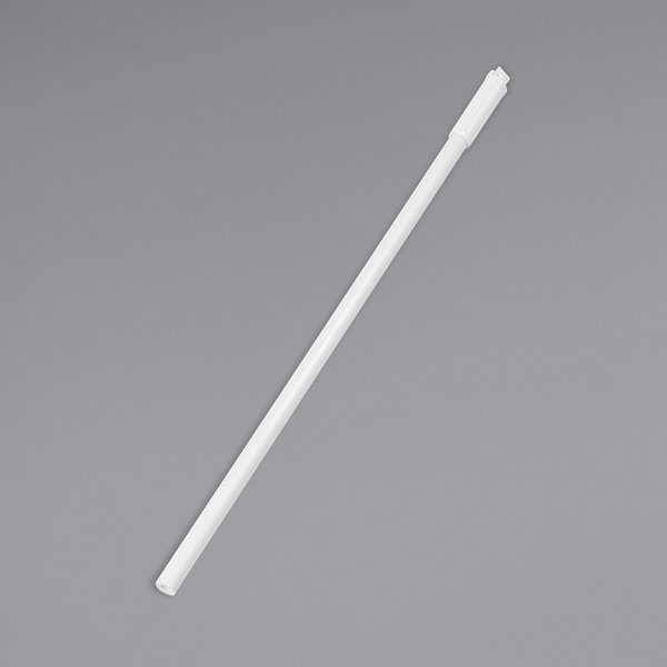 A white plastic stick with a white handle.