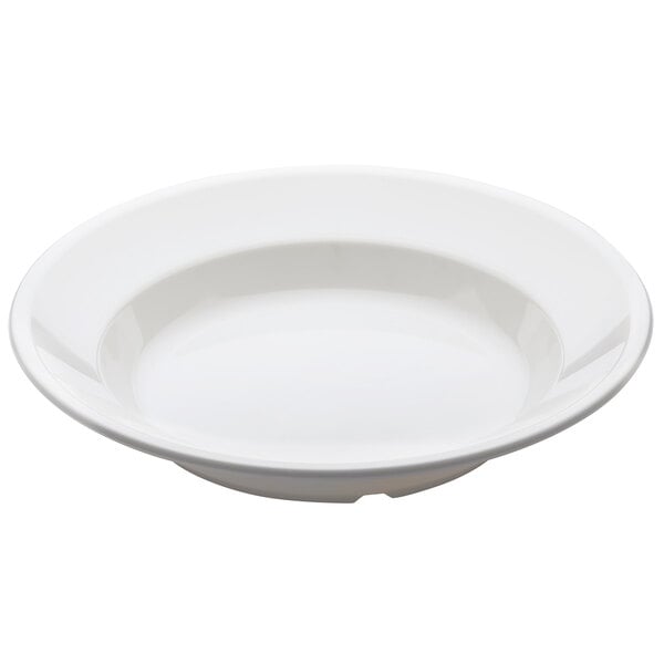 A white Cambro polycarbonate bowl.