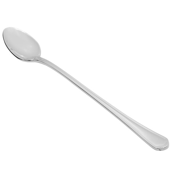 A Fortessa Medici stainless steel iced tea spoon with a silver handle.