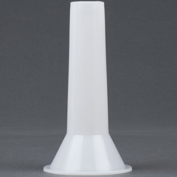 A white plastic cone.