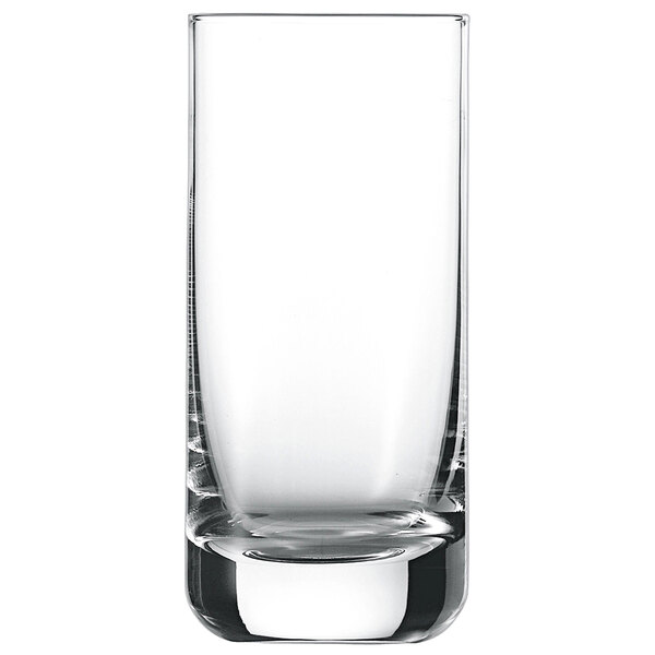 A close-up of a Schott Zwiesel clear longdrink glass.