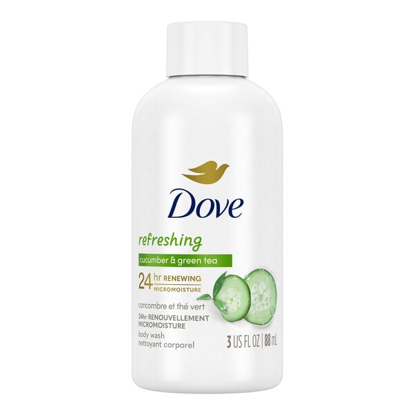 Dove 17266 Go Fresh 3 oz. Cucumber & Green Tea Body Wash - 24/Case