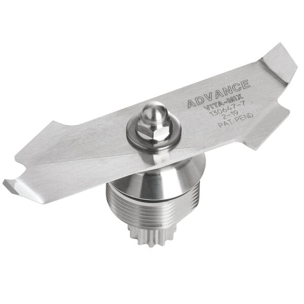 A Vitamix Advance blender blade assembly with a stainless steel blade and nut.
