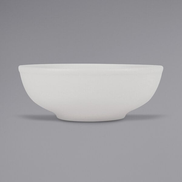A Tuxton white china menudo bowl.