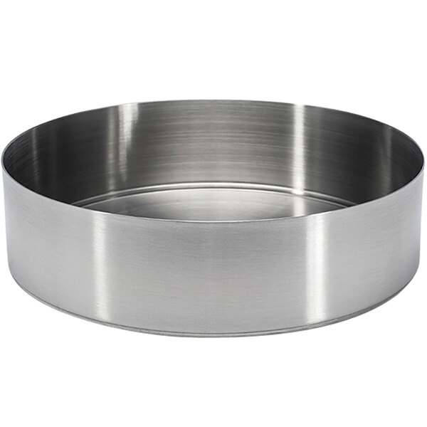 A brushed stainless steel Front of the House Soho bowl.