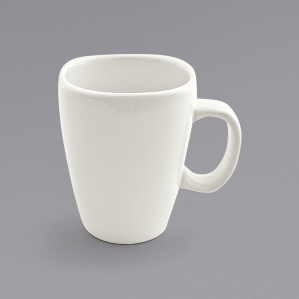 A Front of the House Catalyst Mod white mug with a handle.
