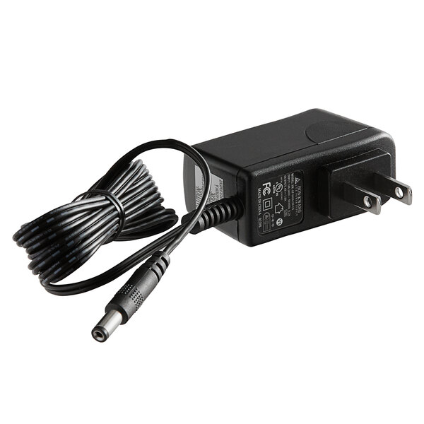 A black Waterloo AC power adapter cord with a plug.