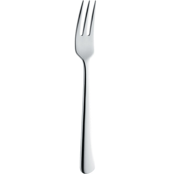 An Amefa stainless steel meat fork with a silver handle.