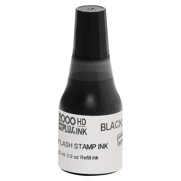 A Cosco High Definition black ink refill bottle with a black cap.