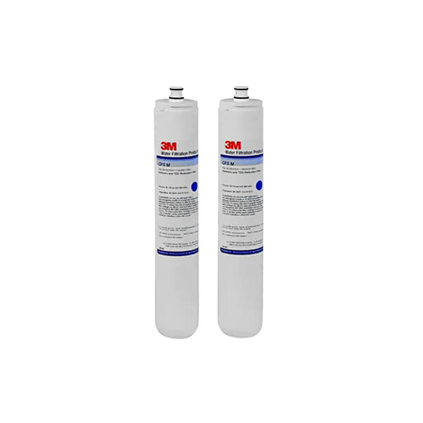3M Water Filtration Products TFS450 reverse osmosis cartridge kit with two white cylinders with blue labels.