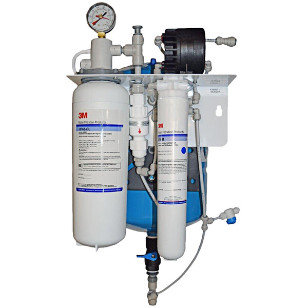 A 3M ScaleGard reverse osmosis system with a white container and blue and black text.