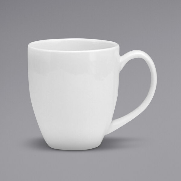 A white Oneida Buffalo porcelain mug with a handle.