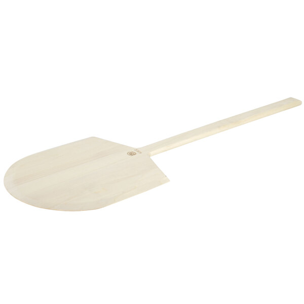 An American Metalcraft wooden pizza peel with a long handle.