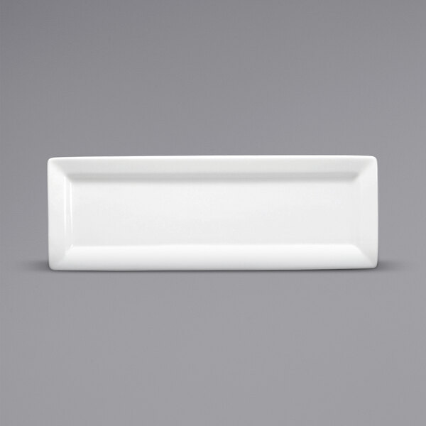 A white rectangular porcelain tray.