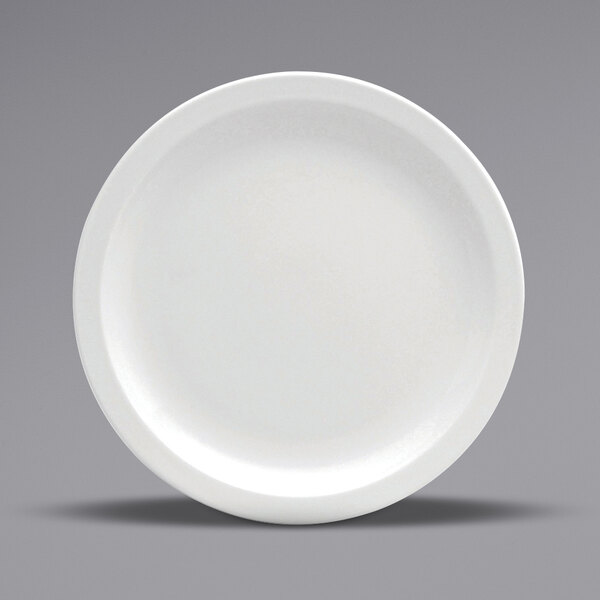 A white Oneida Buffalo porcelain plate.