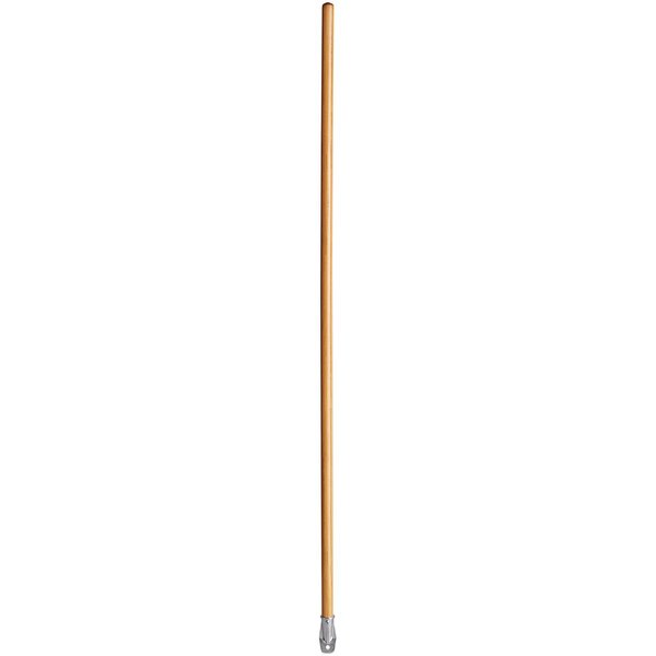 A long wooden stick with a silver tip.