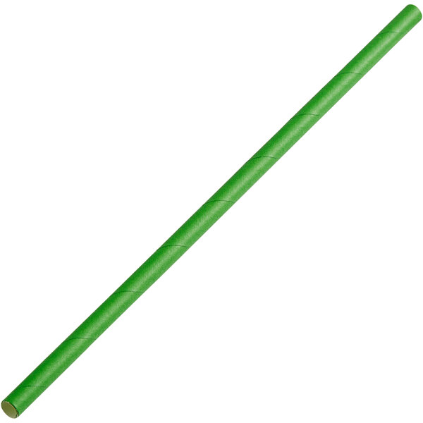 EcoChoice Green Paper Cake Pop Straw 7 3/4" - 2400/Pack