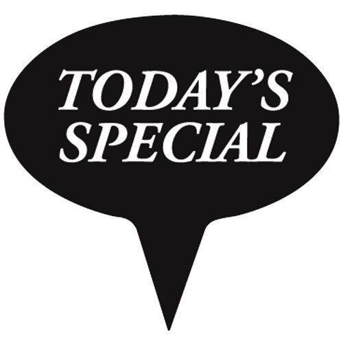 Oval Deli Sign Spear - TODAY’S SPECIAL - Black