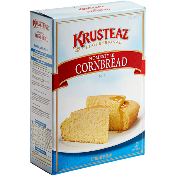 A box of Krusteaz Professional Homestyle Cornbread Mix on a white background.