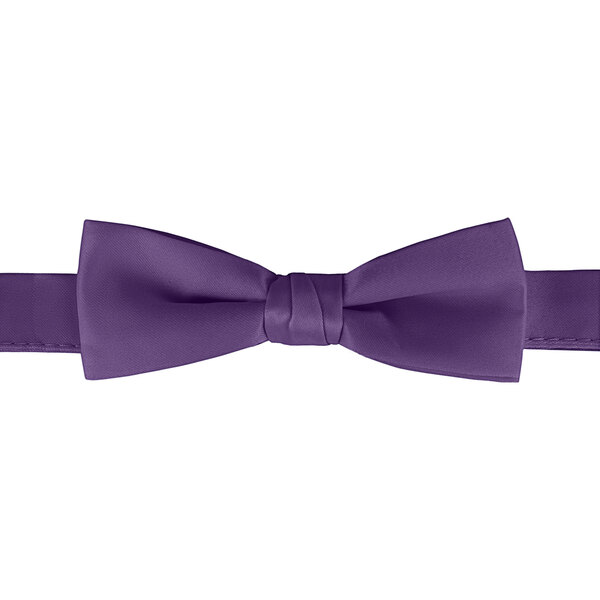 A Henry Segal dark purple poly-satin bow tie with adjustable band.