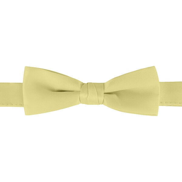 A yellow poly-satin Henry Segal bow tie with an adjustable band.