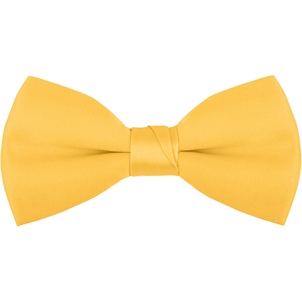 A close-up of a yellow bow tie.