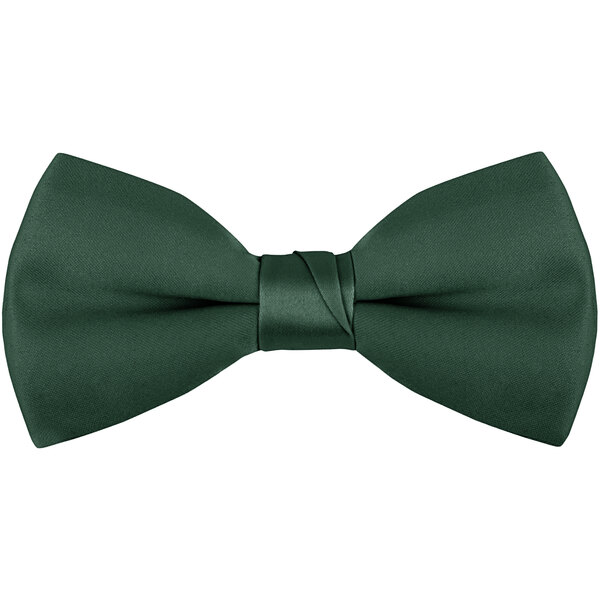 A Hunter Green Henry Segal clip-on bow tie.