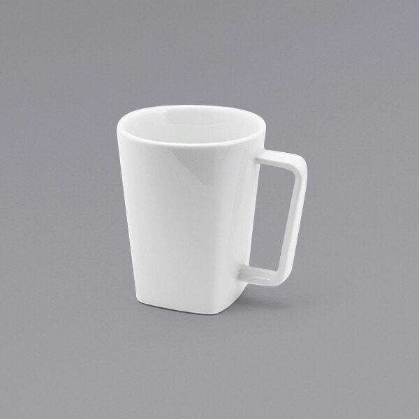 A Front of the House Kyoto white porcelain mug with a handle.